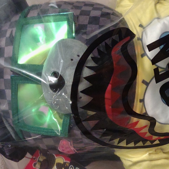🩷SPRAYGROUND🩷😊 Spongebob😊 SquarePants Money Bear Backpack,grey checker pants - Picture 11 of 15